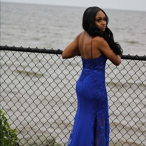 ROYAL BLUE PROM DRESS!